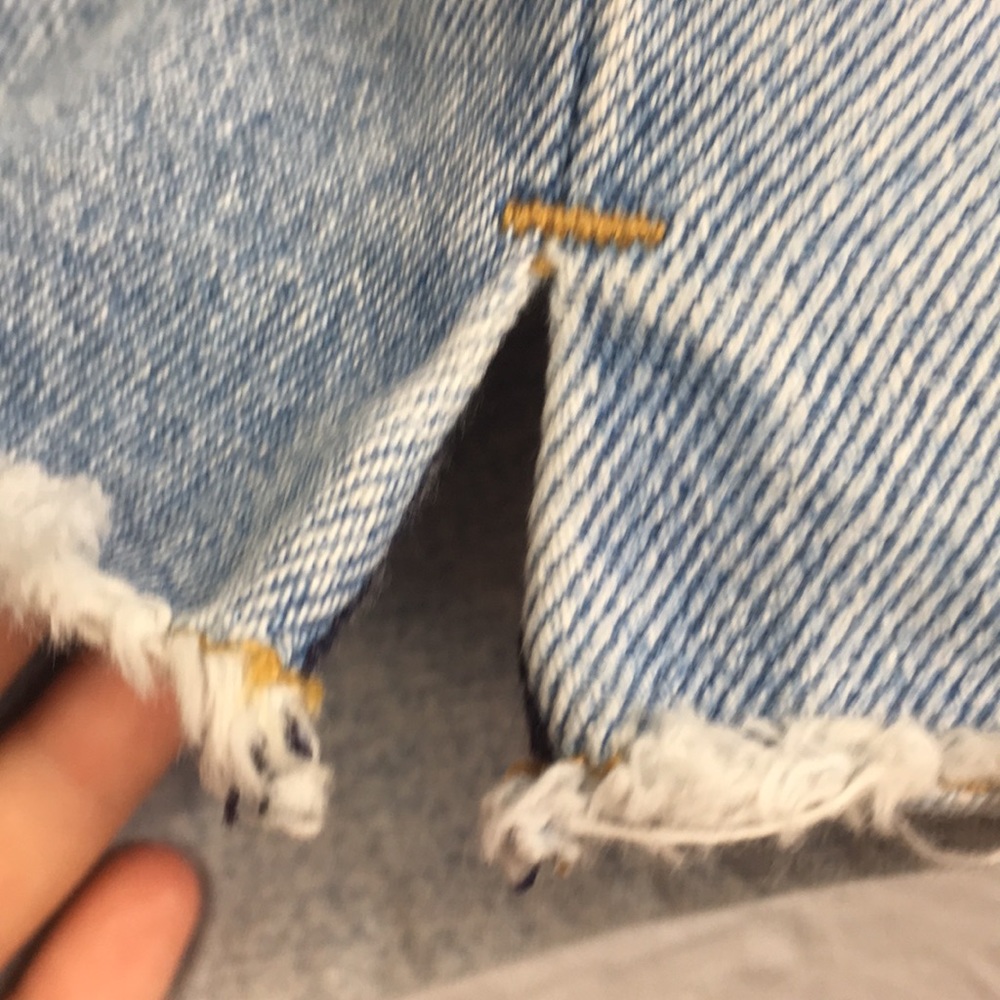 American Apparel Jeans Blue Jean Cut Off Shorts 26 - Picture 3 of 8